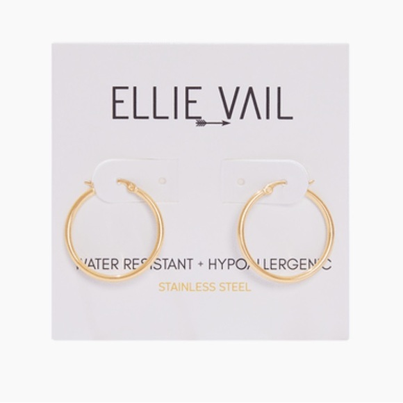 Ellie Vail Laurette Medium Hoop Earrings In Gold 47$